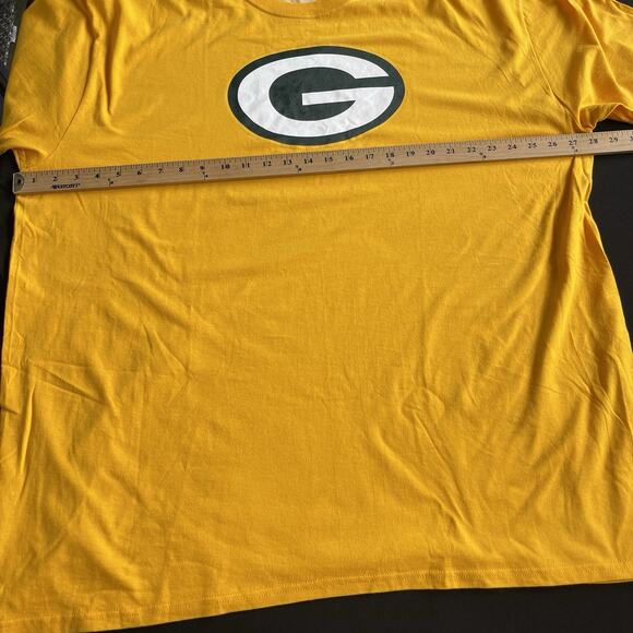 Fanatics Green Bay Packers Logo Shirt 3X Cotton Yellow Football NFL Cheesehead - Picture 5 of 8